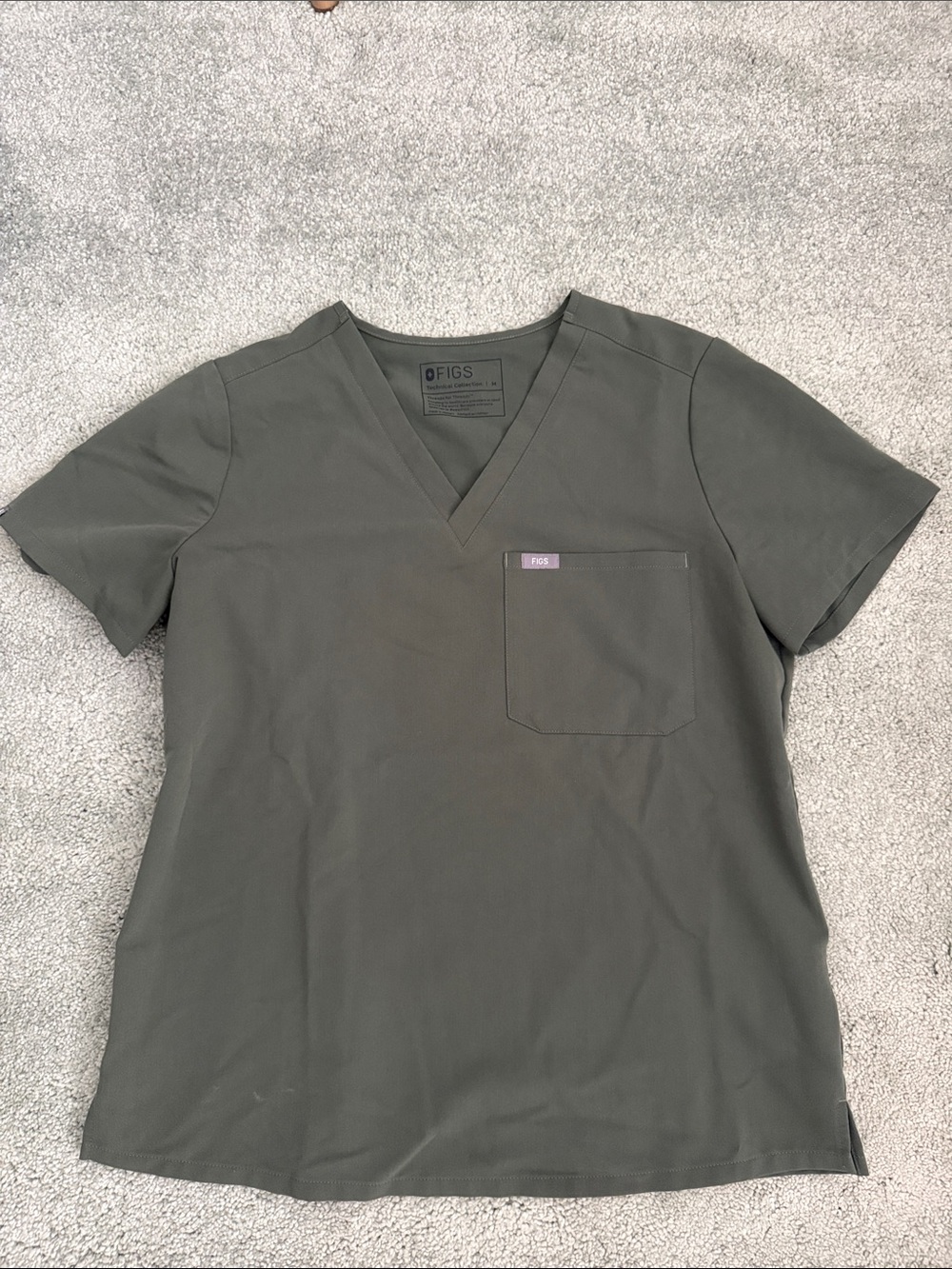 FIGS Moss Green Caterina Top